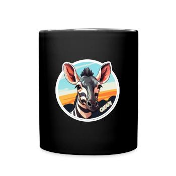Tête D’okapi Motif Animalier Rare - Mug uni - noir - Devant