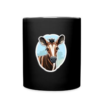 Tête D’okapi Motif Animalier Rare - Mug uni - noir - Devant