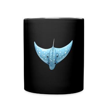 Rochen Ozeanmotiv Meeresliebhaber - Tasse einfarbig - Schwarz - Vorne