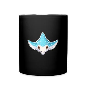 Rochen Ozeanmotiv Meeresliebhaber - Tasse einfarbig - Schwarz - Vorne