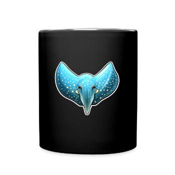 Rochen Ozeanmotiv Meeresliebhaber - Tasse einfarbig - Schwarz - Vorne