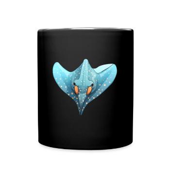 Rochen Ozeanmotiv Meeresliebhaber - Tasse einfarbig - Schwarz - Vorne