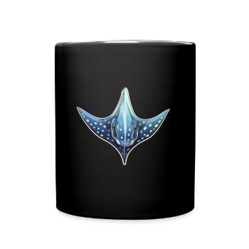 Rochen Ozeanmotiv Meeresliebhaber - Tasse einfarbig - Schwarz - Vorne