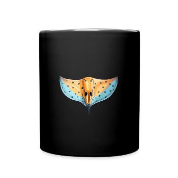 Rochen Ozeanmotiv Meeresliebhaber - Tasse einfarbig - Schwarz - Vorne