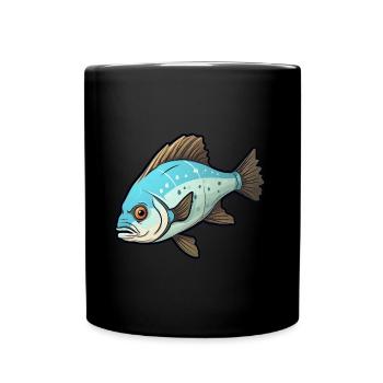Motif de poisson flétan parfait pour les pêcheurs à la ligne - Mug uni - noir - Devant
