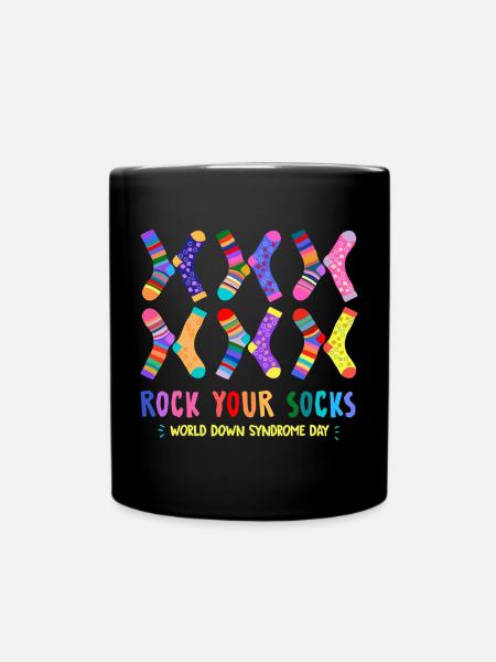 Rock Your Socks World Down Syndrome Awareness Day - Tasse einfarbig - Schwarz