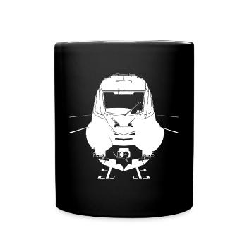 Croquis ferroviaire - Mug uni - noir - Devant