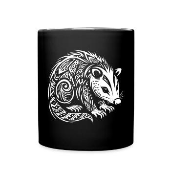 Opossum tribal - Mug uni - noir - Devant