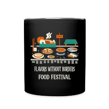Street Food Festival - Full Colour Mug - black - Front