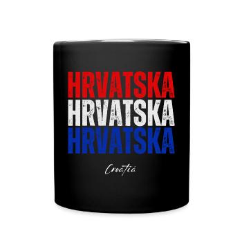 Croatian flag, Croatian pride - Full Colour Mug - black - Front