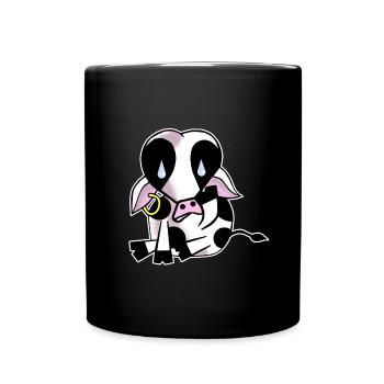 Sad cow - Full Colour Mug - black - Front