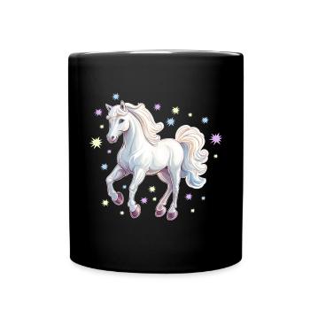 Horse with stars - Full Colour Mug - black - Front