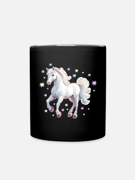 Cheval avec des étoiles - Mug uni - noir