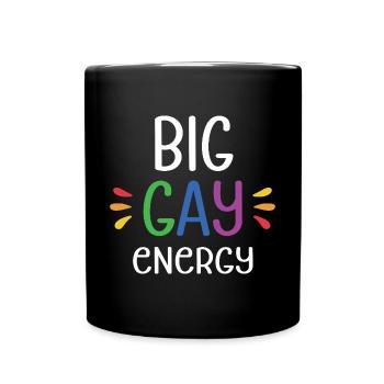 LGBTQ Pride Month - Big Gay Energy - Full Colour Mug - black - Front