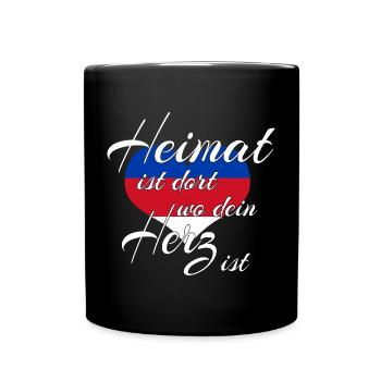 - blue, red, white - Full Colour Mug - black - Front