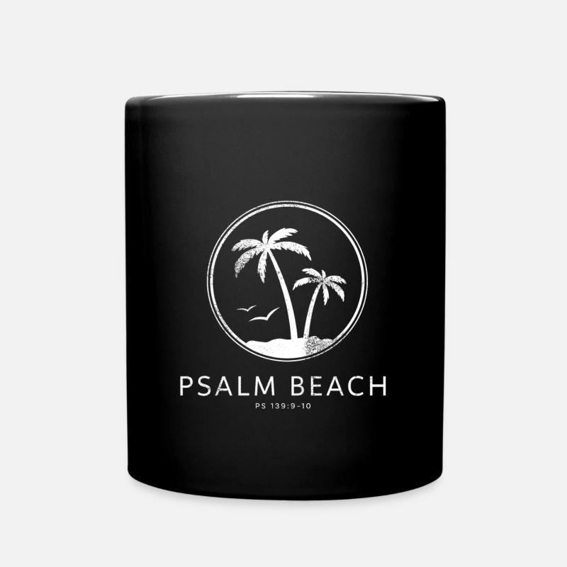 Psalmbeach (2) - Summer Logo Psalm 139 - Full Colour Mug - black