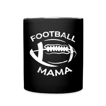 Maman de football américain - Mug uni - noir - Devant