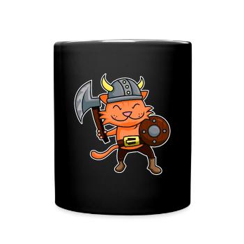 Viking Kater - Tasse einfarbig - Schwarz - Vorne