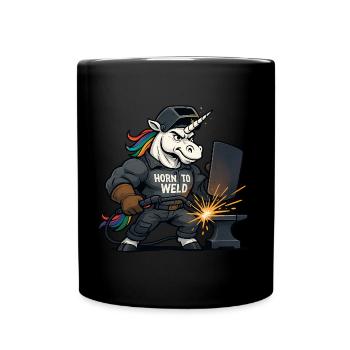 Corne de sudation au travail des artisans - Mug uni - noir - Devant