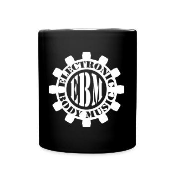 Musique corporelle électronique dans le cercle EBM avec engrenage - Mug uni - noir - Devant
