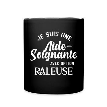 je suis une aide soignante, râleuse aide-soignante - Mug uni - noir - Devant