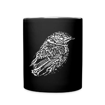 Vogel weiß - Tasse einfarbig - Schwarz - Vorne