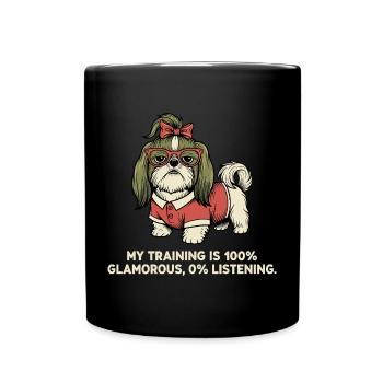 Ma formation : 100 % glamour, 0 % écoute - Mug uni - noir - Devant