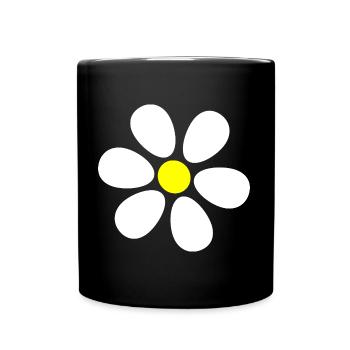 Flower White White Flower Flowers Daisies - Full Colour Mug - black - Front
