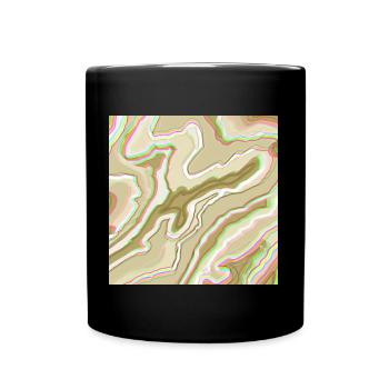 brown green diamond - Full Colour Mug - black - Front