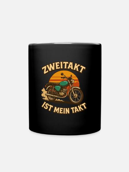 Simson S50 Zweitakt DDR Motorrad Mofa S51 - Tasse einfarbig - Schwarz