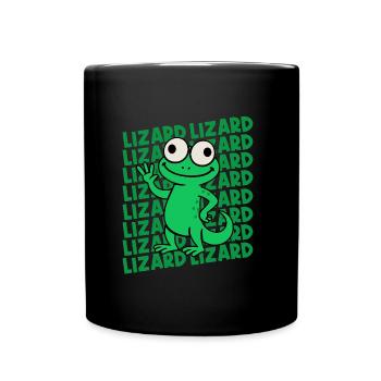 Mème de lézard - Mug uni - noir - Devant