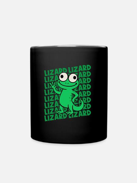 Lizard Meme - Tasse einfarbig - Schwarz
