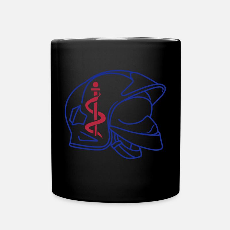ISP pompier - Tasse einfarbig - Schwarz