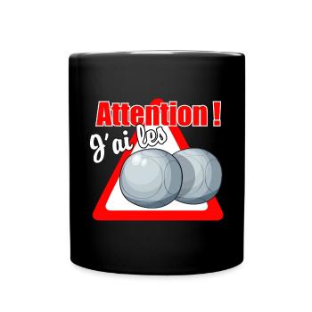 Balls! - Tasse einfarbig - Schwarz - Vorne