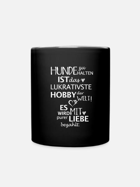 Hundehalter - Tasse einfarbig - Schwarz