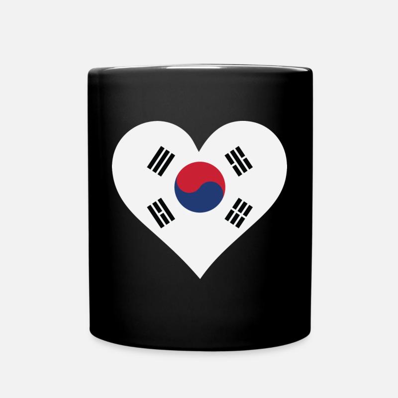 I Love South Korea - Full Colour Mug - black
