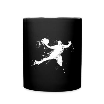 Slam Dunkler Basketballspieler - Tasse einfarbig - Schwarz - Vorne