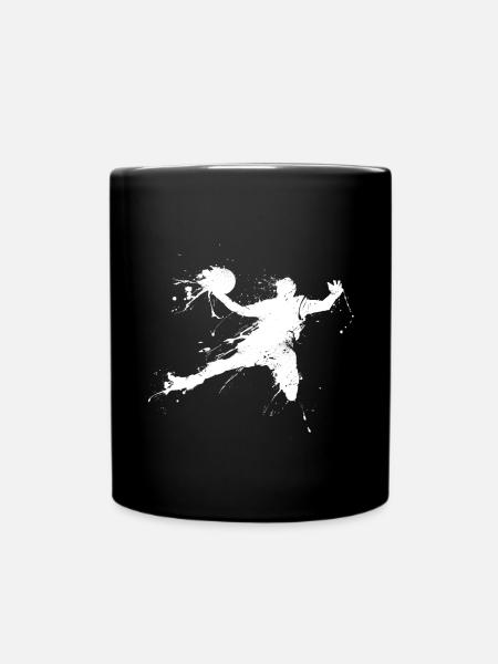 Slam dunking basketball player - Full Colour Mug - black