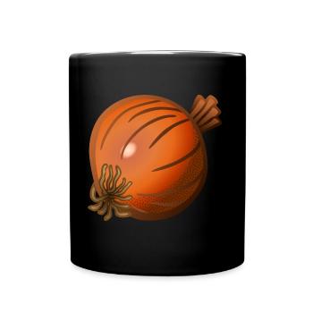 Zwiebel - Tasse einfarbig - Schwarz - Vorne