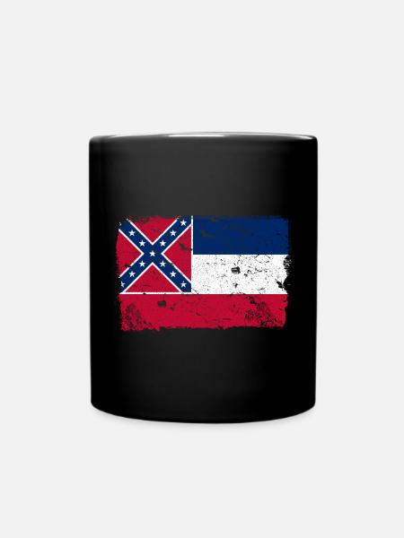 Mississippi Vintage Flagge - Tasse einfarbig - Schwarz