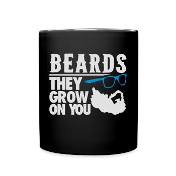 Funny Beard They Grow On You - Full Colour Mug - black - Front