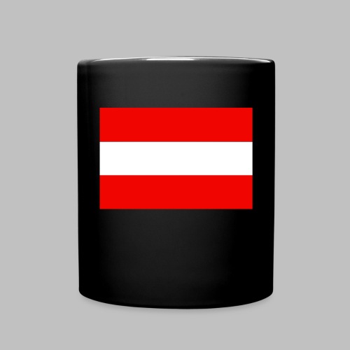 Österreichische Flagge, Vektor 2-farbig - Tasse einfarbig