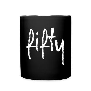 50 fifty birthday gift number fifty - Full Colour Mug - black - Front