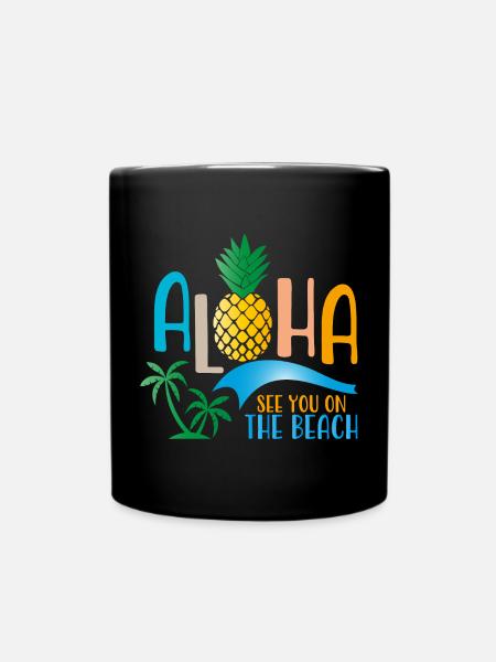 Beach - Full Colour Mug - black