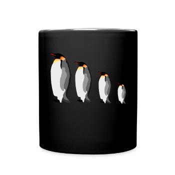 Groupe de manchots empereurs - Mug uni - noir - Devant