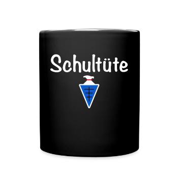Schultüte I Einschulung I Schultüten I blau - Tasse einfarbig - Schwarz - Vorne