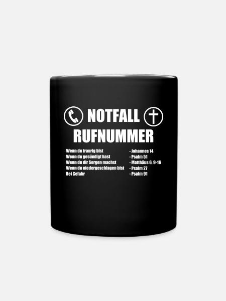 Christian Emergency / Christianity Gift - Full Colour Mug - black