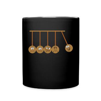 Newton pendulum physics - Full Colour Mug - black - Front