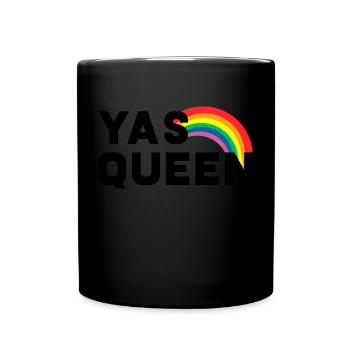 Yas Queen LGBT Pride Gay Love Pride Rainbow - Mug uni - noir - Devant