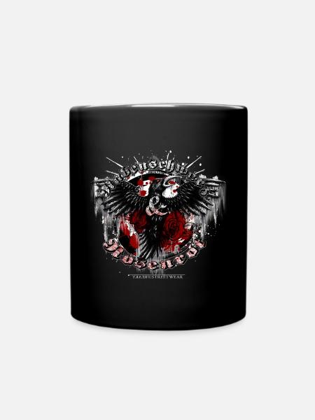Rabenschwarz & Rosenrot - Tasse einfarbig - Schwarz